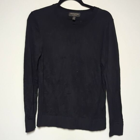 Banana Republic Factory Black Crewneck Sweater - Picture 1 of 5